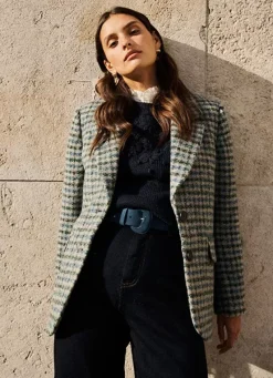 Sud Express Jackets & Coats|Blazer Court En Laine Amande Vodivia