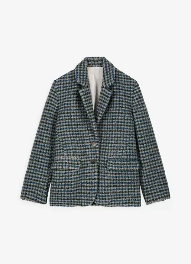 Sud Express Jackets & Coats|Blazer Court En Laine Amande Vodivia