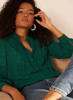Sud Express Tops & Blouses|Blouse A Col Monte Avec Volant Bouteille Blouisa