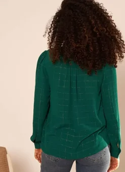 Sud Express Tops & Blouses|Blouse A Col Monte Avec Volant Bouteille Blouisa