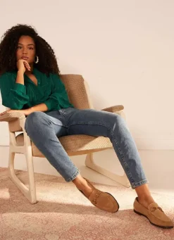 Sud Express Tops & Blouses|Blouse A Col Monte Avec Volant Bouteille Blouisa