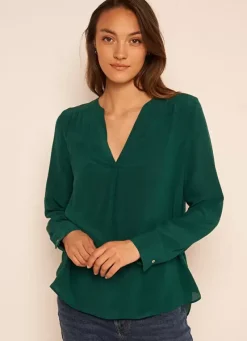 Sud Express Tops & Blouses|Blouse En 100% Soie Bouteille Tyrah