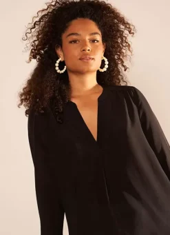 Sud Express Tops & Blouses|Blouse En 100% Soie Noir Tyrah