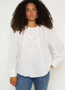 Sud Express Tops & Blouses|Blouse Gaze De Coton Blanc Tasmine
