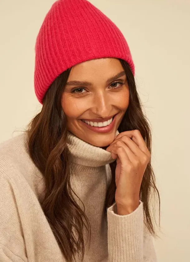 Sud Express Shoes & Accessories|Bonnet 100% Cachemire Framboise Bibou