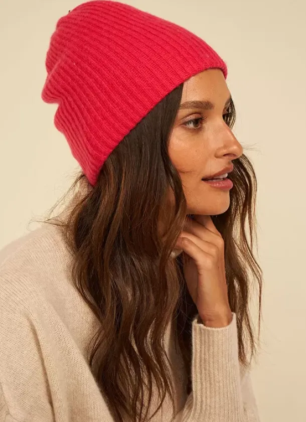 Sud Express Shoes & Accessories|Bonnet 100% Cachemire Framboise Bibou