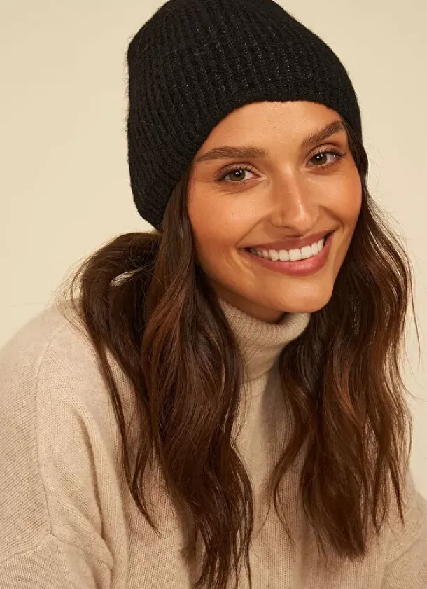 Sud Express Shoes & Accessories|Bonnet A Cotes Noir Bobun