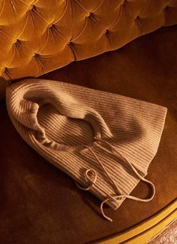 Sud Express Shoes & Accessories|Cagoule En Cotes Avec Liens De Serrage Camel Bennyx