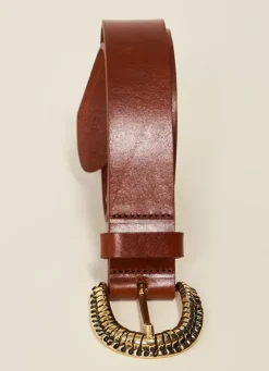 Sud Express Shoes & Accessories|Ceinture En Cuir Camel Cedra