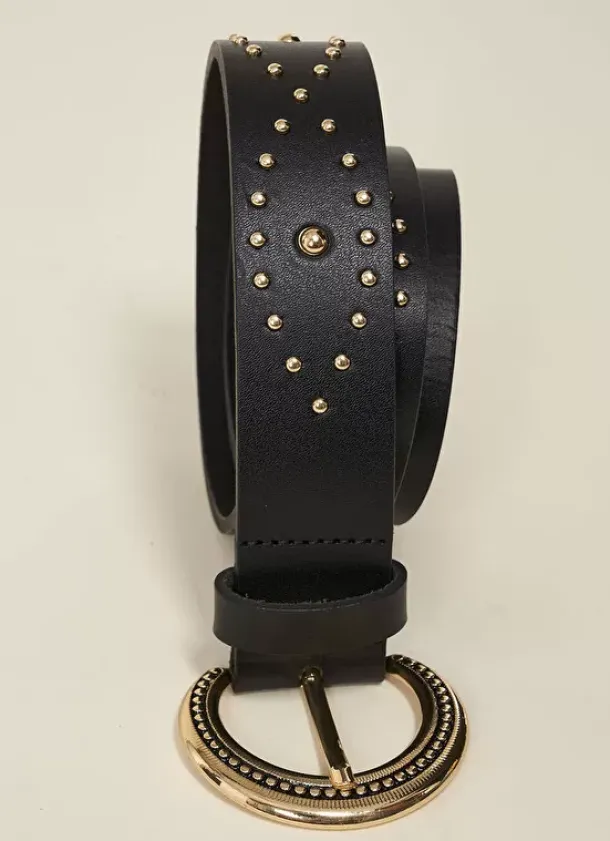 Sud Express Shoes & Accessories|Ceinture En Cuir Noir Calispera