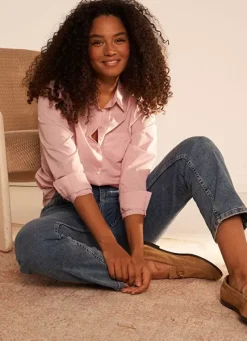 Sud Express Tops & Blouses|Chemise Classique Poudre Cortaline