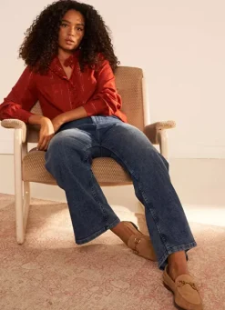 Sud Express Tops & Blouses|Chemise Details En Lurex Brique Calika