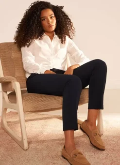 Sud Express Tops & Blouses|Chemise En Soie A Manches Longues Ecru Cyrah