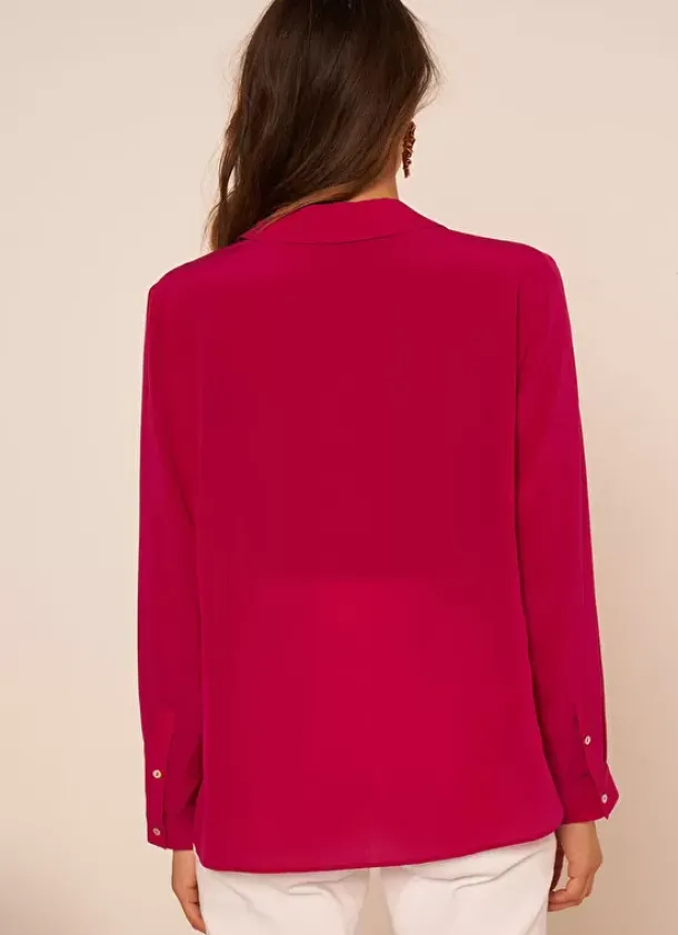 Sud Express Tops & Blouses|Chemise En Soie Framboise Tibla