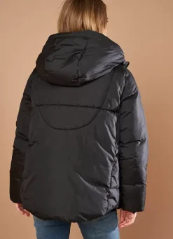 Sud Express Jackets & Coats|Doudoune Manches Longues A Capuche Noir Vilaurya