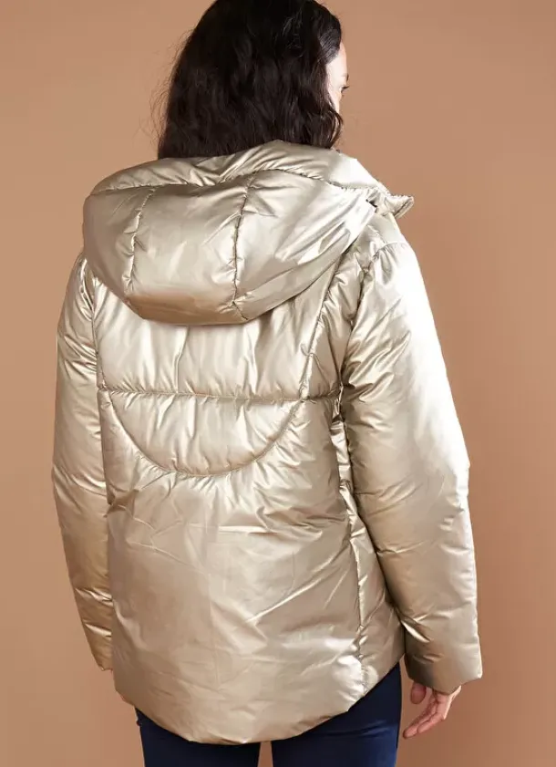 Sud Express Jackets & Coats|Doudoune Manches Longues A Capuche Gold Vilaury
