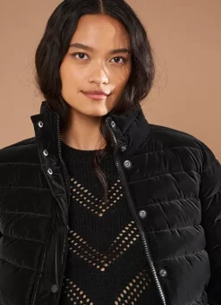 Sud Express Jackets & Coats|Doudoune Peau De Peche Noir Varion