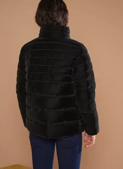 Sud Express Jackets & Coats|Doudoune Peau De Peche Noir Varion