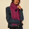 Sud Express Shoes & Accessories|Echarpe En Cachemire Prune Elise