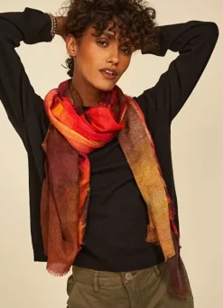Sud Express Shoes & Accessories|Foulard Imprime Framboise Elvin