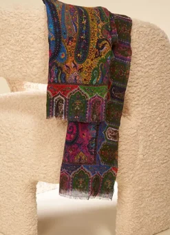 Sud Express Shoes & Accessories|Foulard Imprime Framboise Eliez