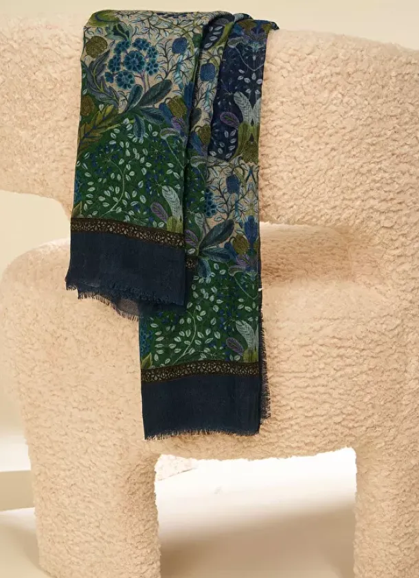 Sud Express Shoes & Accessories|Foulard Imprime Indigo Elinka