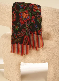 Sud Express Shoes & Accessories|Foulard Imprime Noir Elsy