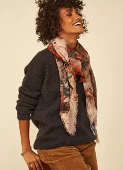 Sud Express Shoes & Accessories|Foulard Imprime Orange Elouane