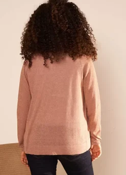 Sud Express Jumpers & Cardigans|Gilet Ouvert Mi-Long Poudre Gladi