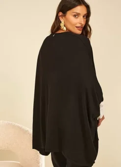 Sud Express Jumpers & Cardigans|Gilet Oversize Noir Gaston