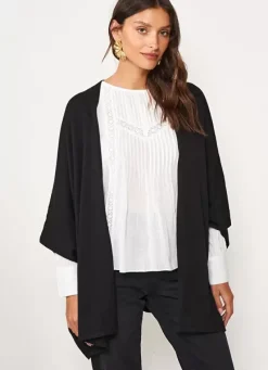 Sud Express Jumpers & Cardigans|Gilet Oversize Noir Gaston
