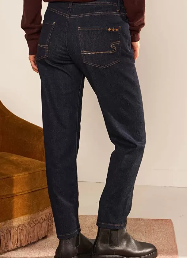Sud Express Trousers & Jeans|Jean Boyfriend A Cinq Poches, Taille Medium Brut Ben