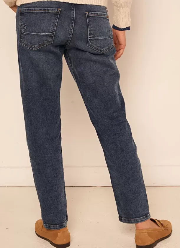 Sud Express Trousers & Jeans|Jean Boyfriend A Cinq Poches Medium Stone Ben