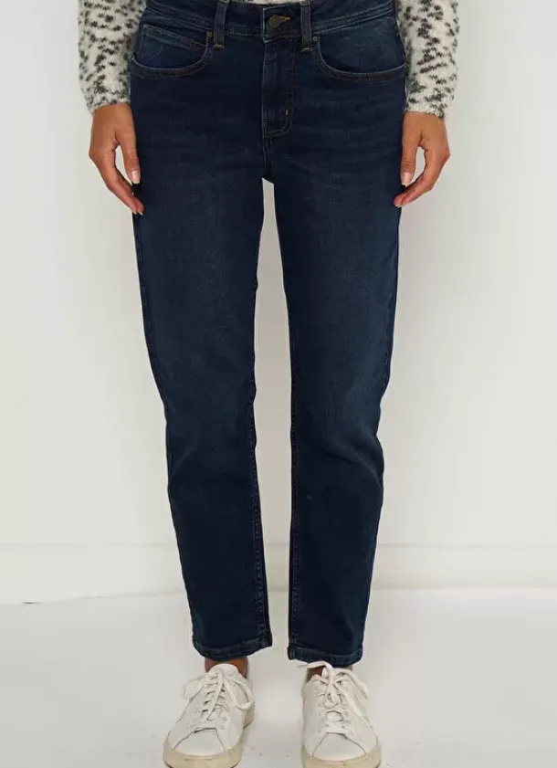 Sud Express Trousers & Jeans|Jean Boyfriend A Cinq Poches Dark Stone Ben