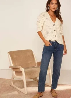 Sud Express Trousers & Jeans|Jean Boyfriend A Cinq Poches Medium Dark Sto Ben