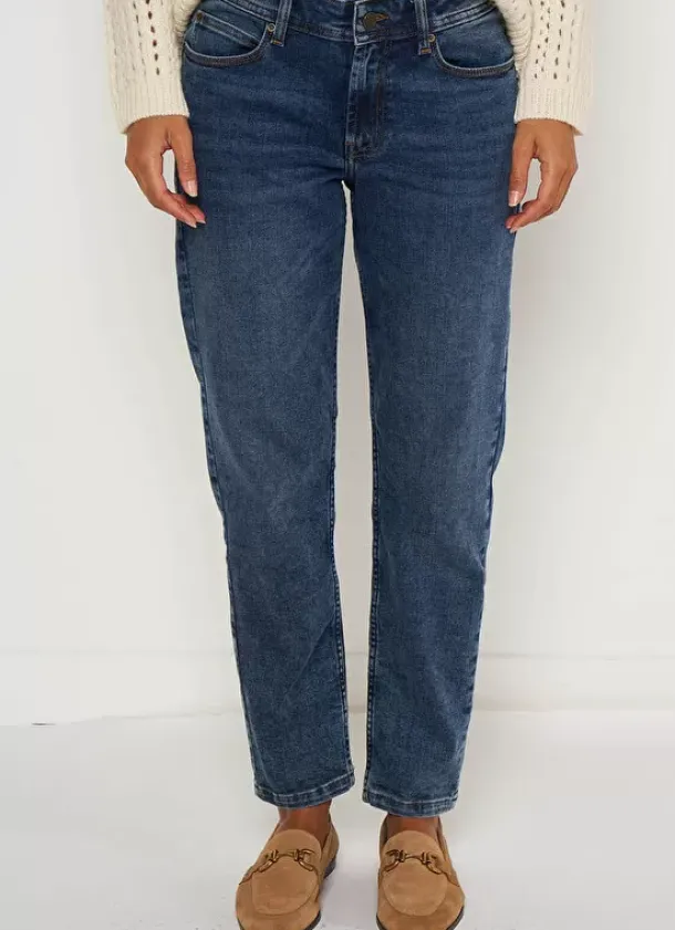 Sud Express Trousers & Jeans|Jean Boyfriend A Cinq Poches Medium Dark Sto Ben