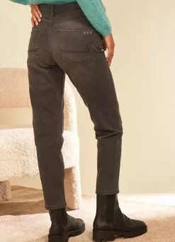 Sud Express Trousers & Jeans|Jean Boyfriend A Cinq Poches Grey Stone Ben