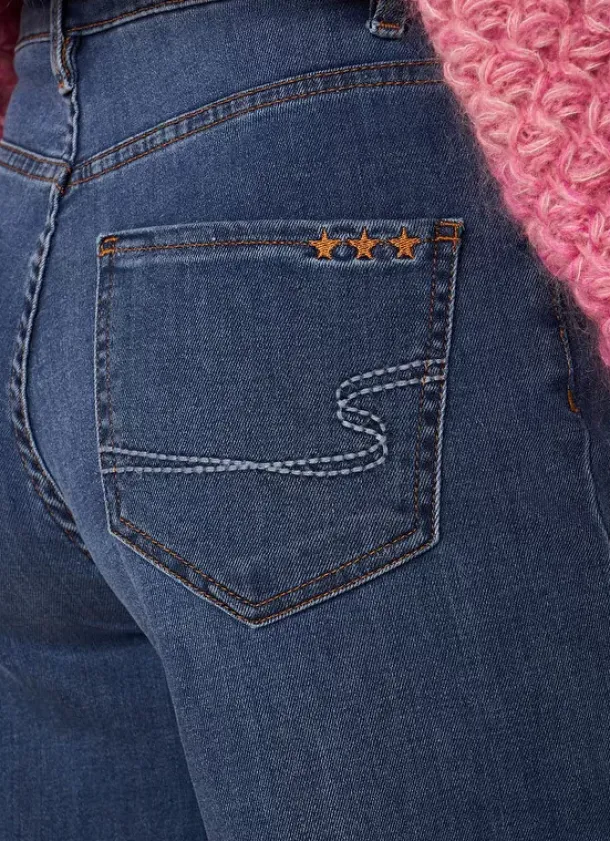 Sud Express Trousers & Jeans|Jean Flare A Taille Haute Medium Stone Lyla