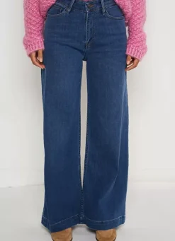 Sud Express Trousers & Jeans|Jean Flare A Taille Haute Medium Stone Lyla