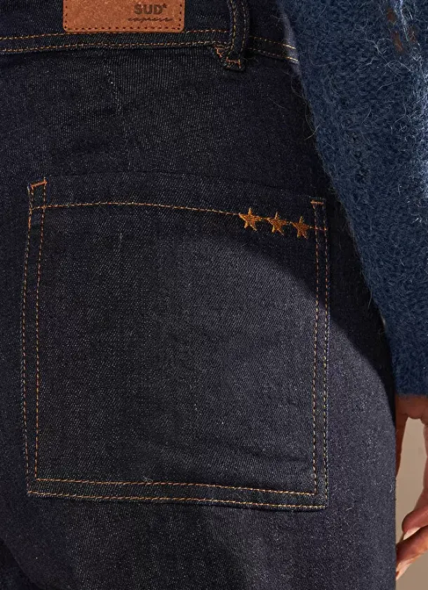 Sud Express Trousers & Jeans|Jean Large, Taille Haute Sans Coutures Sur Les Cotes Brut Clara