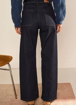 Sud Express Trousers & Jeans|Jean Large, Taille Haute Sans Coutures Sur Les Cotes Brut Clara