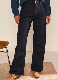 Sud Express Trousers & Jeans|Jean Large, Taille Haute Sans Coutures Sur Les Cotes Brut Clara