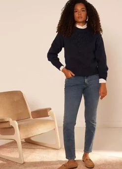 Sud Express Trousers & Jeans|Jean Slim A Cinq Poches Medium Stone Stella