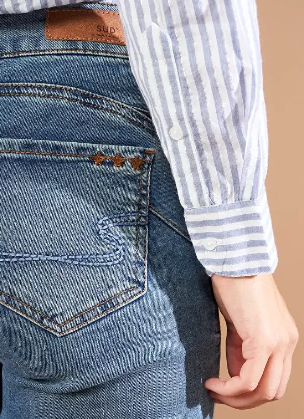 Sud Express Trousers & Jeans|Jean Slim Cinq Poches Medium Dark Sto Stella