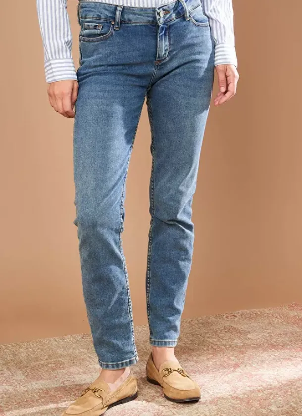 Sud Express Trousers & Jeans|Jean Slim Cinq Poches Medium Dark Sto Stella