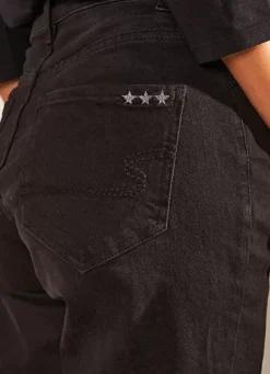 Sud Express Trousers & Jeans|Jean Taille Haute Cinq Poches Black Stone Debby