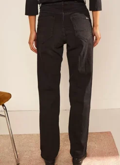 Sud Express Trousers & Jeans|Jean Taille Haute Cinq Poches Black Stone Debby