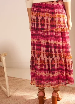 Sud Express Skirts & Shorts|Jupe Longue Imprimee Framboise Jalanque