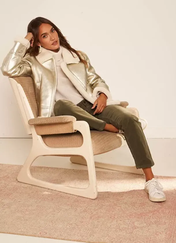 Sud Express Jackets & Coats|Manteau Court Dore Gold Marance
