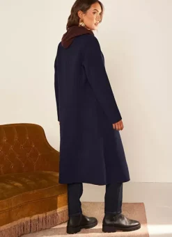 Sud Express Jackets & Coats|Manteau En Laine Marine Metoile